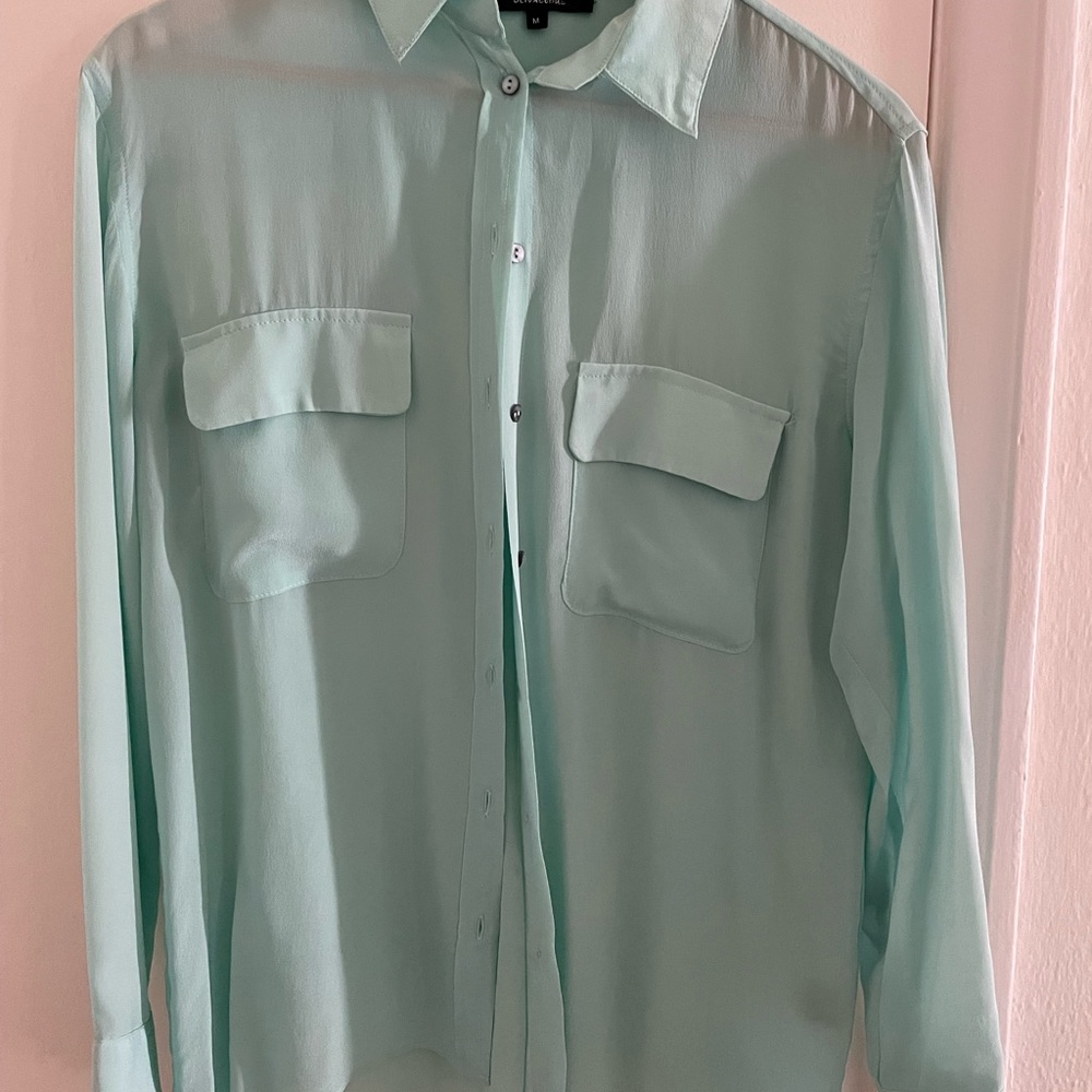 Silk button down blouse